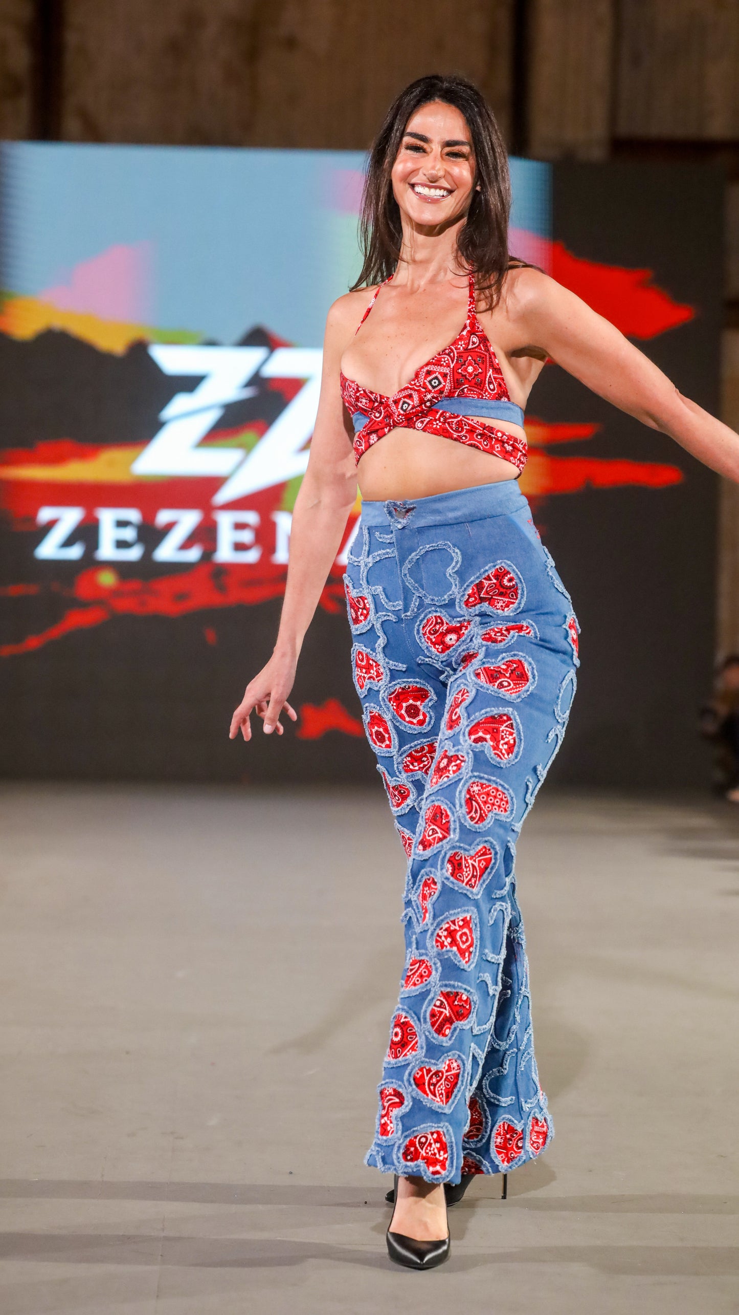 La bandida roja Heart Denim Set