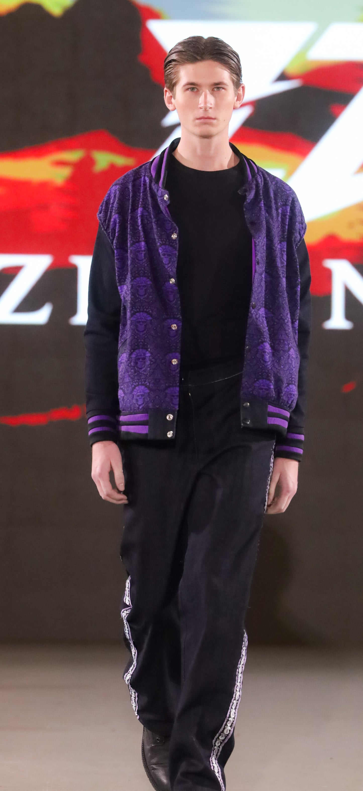 El Dominio Morado varsity jacket