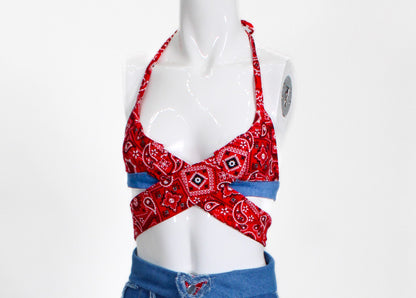 La bandida roja Heart Denim Set
