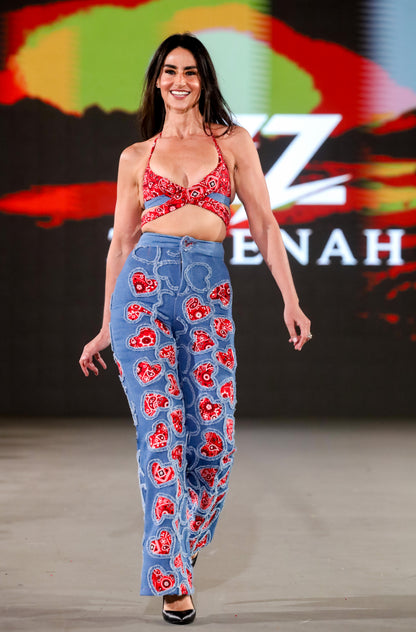 La bandida roja Heart Denim Set