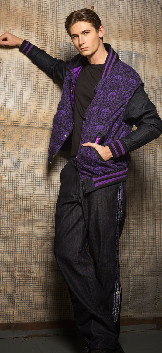 El Dominio Morado varsity jacket