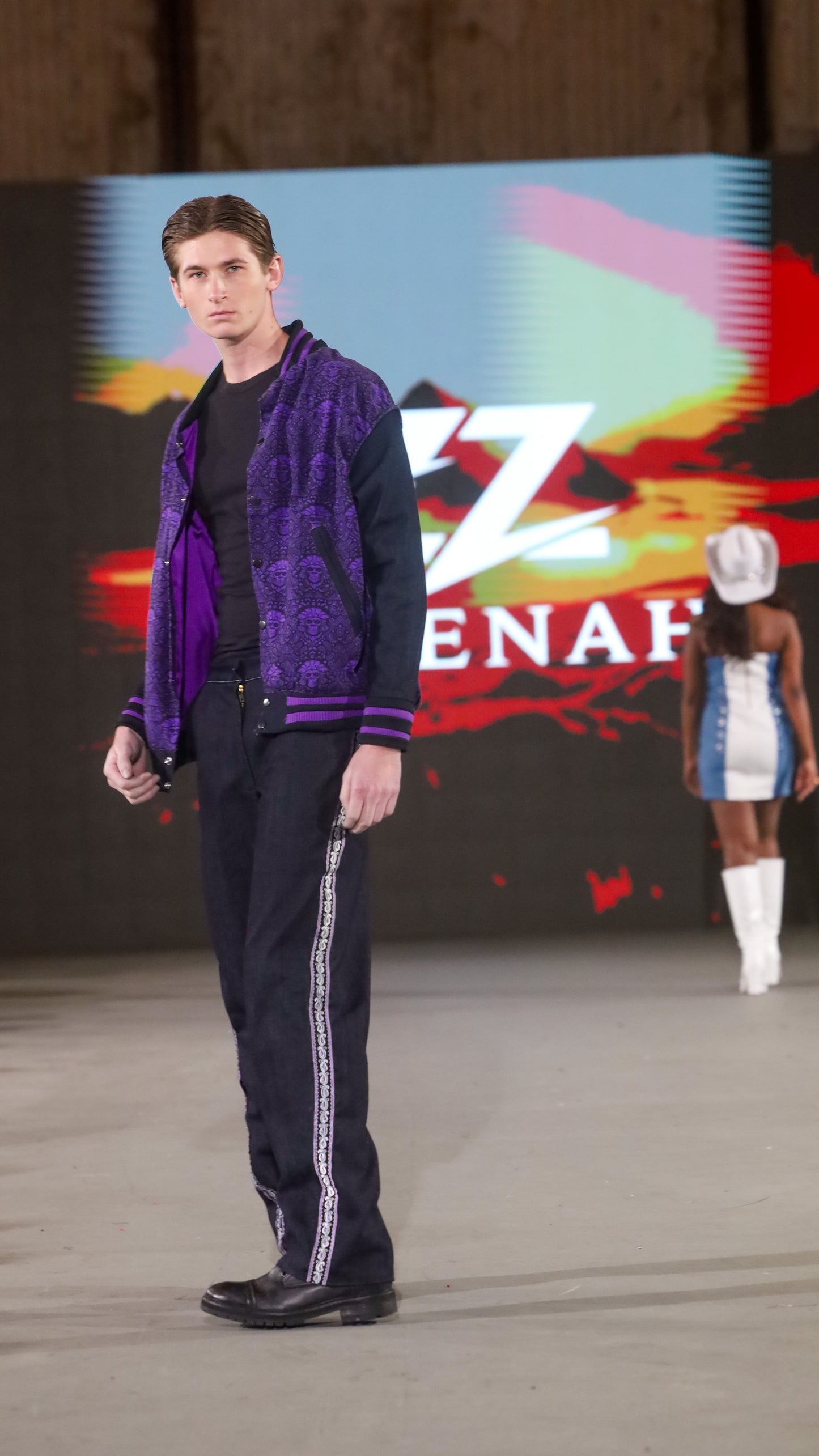 El Dominio Morado varsity jacket
