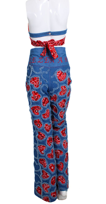 La bandida roja Heart Denim Set